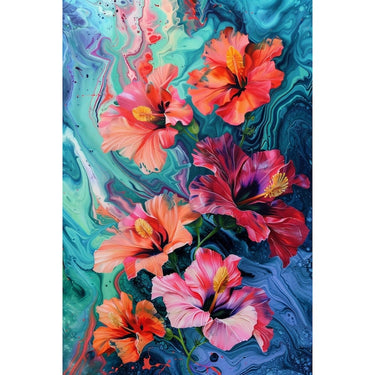 Acrylic Canvas of Hibiscus Flower